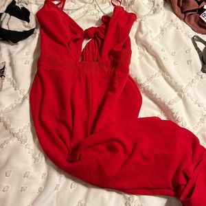 Red jumpsuit